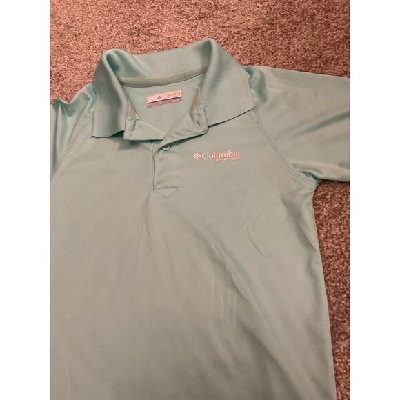 Columbia Youth PFG Dri-Fit Collared Polo, Seafoam Green, XS - Picture 5 of 8